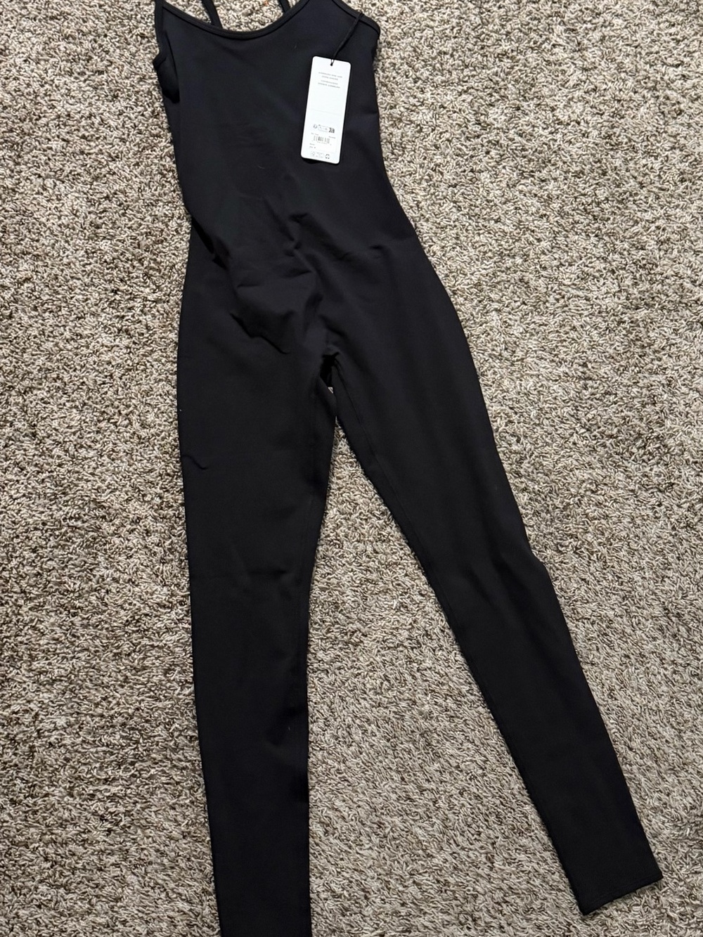 ALO Yoga Black Sleeveless One-Piece Jumpsuit